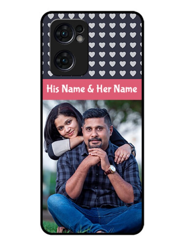 Custom Reno 7 5G Custom Glass Mobile Case - Love Symbols Design