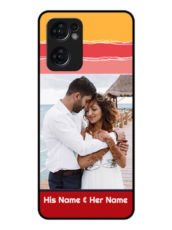 Custom Reno 7 5G Custom Glass Mobile Case - Colorful Case Design