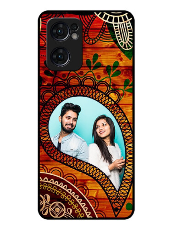 Custom Reno 7 5G Personalized Glass Phone Case - Abstract Colorful Design