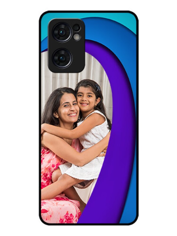 Custom Reno 7 5G Photo Printing on Glass Case - Simple Pattern Design