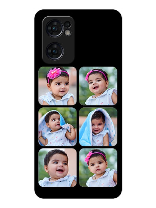 Custom Reno 7 5G Photo Printing on Glass Case - Multiple Pictures Design