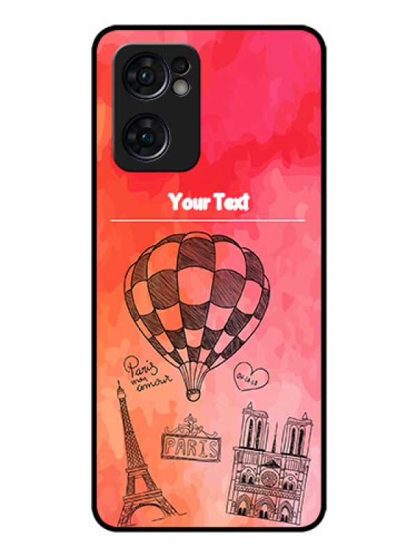 Custom Reno 7 5G Custom Glass Phone Case - Paris Theme Design