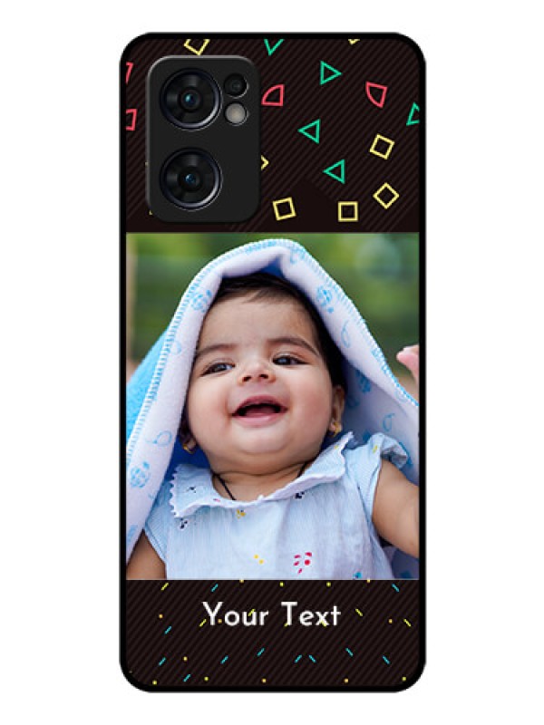 Custom Reno 7 5G Custom Glass Phone Case - with confetti birthday design