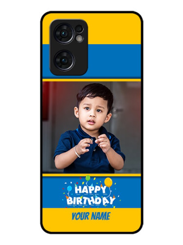 Custom Reno 7 5G Custom Glass Mobile Case - Birthday Wishes Design
