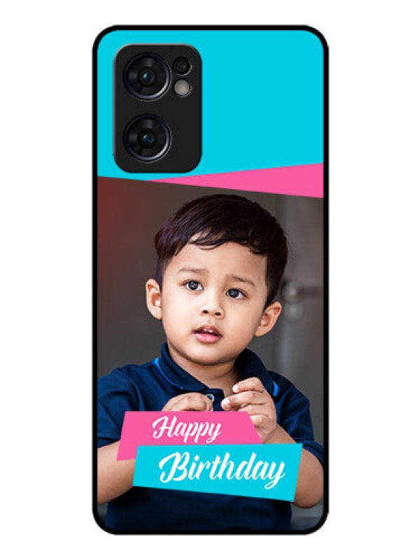 Custom Reno 7 5G Personalized Glass Phone Case - Image Holder with 2 Color Design