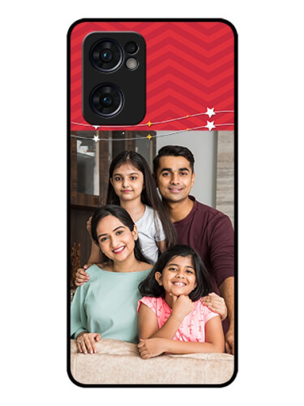 Custom Reno 7 5G Personalized Glass Phone Case - Happy Family Design