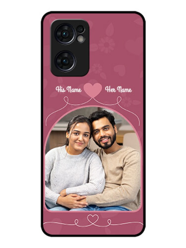 Custom Reno 7 5G Photo Printing on Glass Case - Love Floral Design