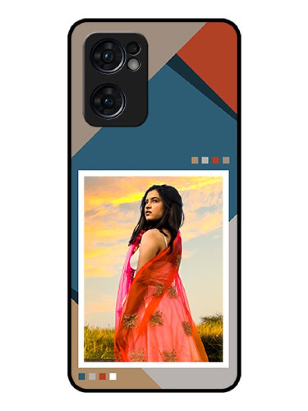 Custom Oppo Reno 7 5G Personalized Glass Phone Case - Retro color pallet Design