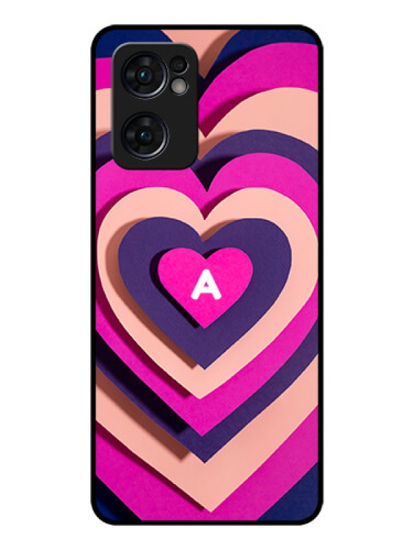 Custom Oppo Reno 7 5G Custom Glass Mobile Case - Cute Heart Pattern Design