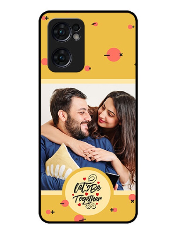 Custom Oppo Reno 7 5G Photo Printing on Glass Case - Lets be Together Design