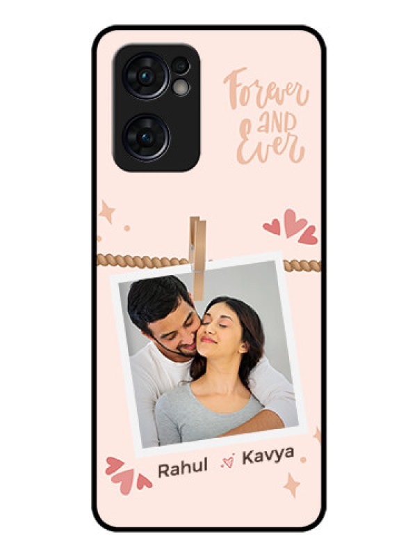 Custom Oppo Reno 7 5G Custom Glass Phone Case - Forever and ever love Design