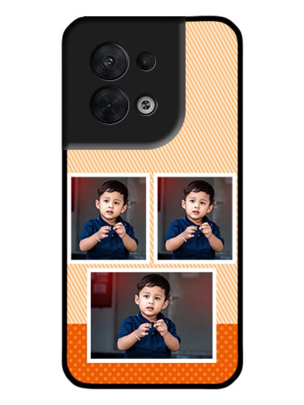 Custom Oppo Reno 8 5G Photo Printing on Glass Case - Bulk Photos Upload Design