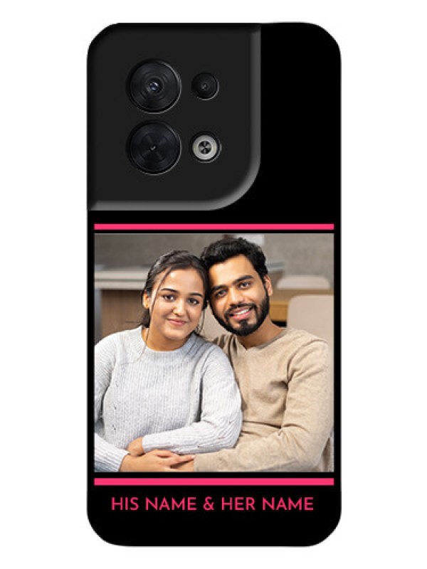 Custom Oppo Reno 8 5G Custom Glass Mobile Case - with Add Text Design