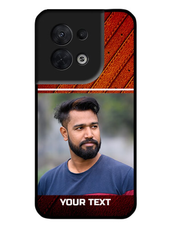 Custom Oppo Reno 8 5G Personalized Glass Phone Case - Leather Phone Case Design