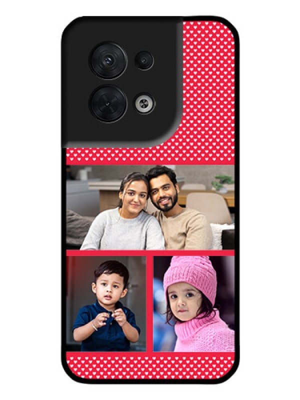 Custom Oppo Reno 8 5G Personalized Glass Phone Case - Bulk Pic Upload Design