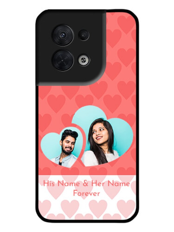 Custom Oppo Reno 8 5G Personalized Glass Phone Case - Couple Pic Upload Design