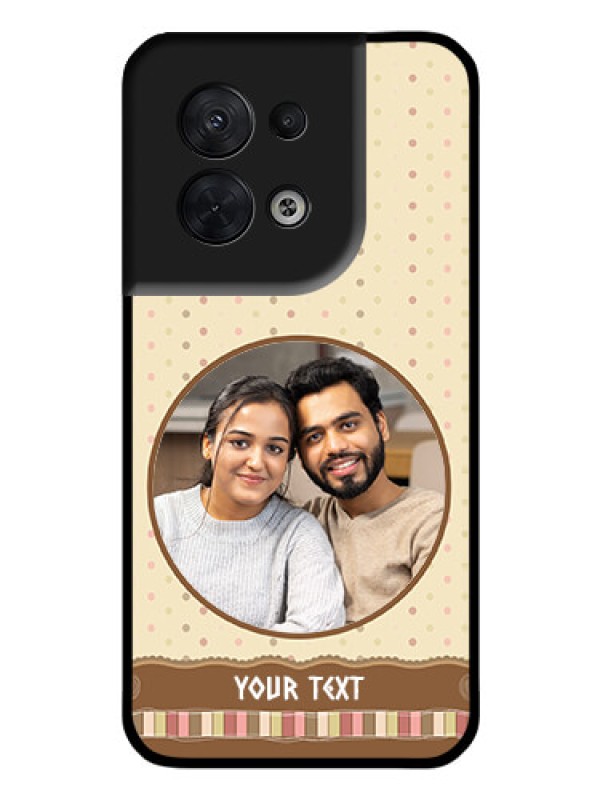 Custom Oppo Reno 8 5G Custom Glass Mobile Case - Brown Dotted Mobile Case Design