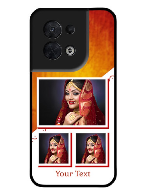 Custom Oppo Reno 8 5G Custom Glass Phone Case - Wedding Memories Design