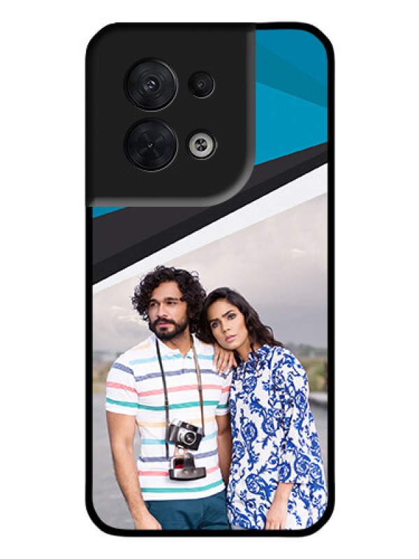Custom Oppo Reno 8 5G Photo Printing on Glass Case - Simple Pattern Photo Upload Design