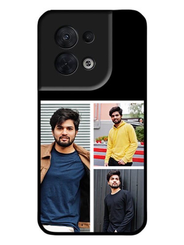Custom Oppo Reno 8 5G Photo Printing on Glass Case - Upload Multiple Picture Design