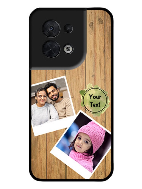 Custom Oppo Reno 8 5G Custom Glass Phone Case - Wooden Texture Design