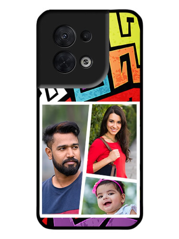 Custom Oppo Reno 8 5G Custom Glass Phone Case - Graffiti pattern Design