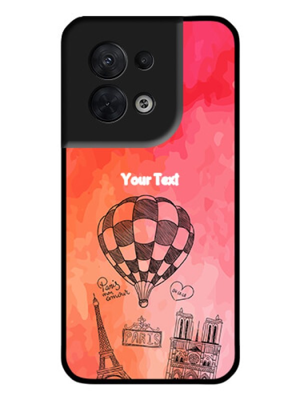 Custom Oppo Reno 8 5G Custom Glass Phone Case - Paris Theme Design