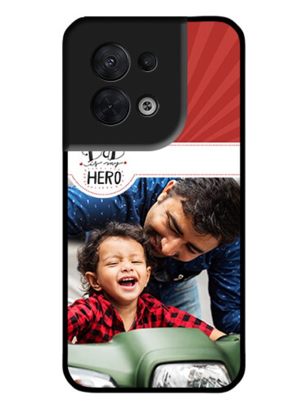 Custom Oppo Reno 8 5G Photo Printing on Glass Case - My Dad Hero Design
