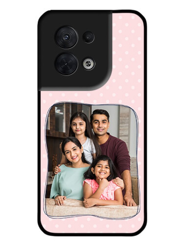 Custom Oppo Reno 8 5G Custom Glass Phone Case - Family with Dots Design