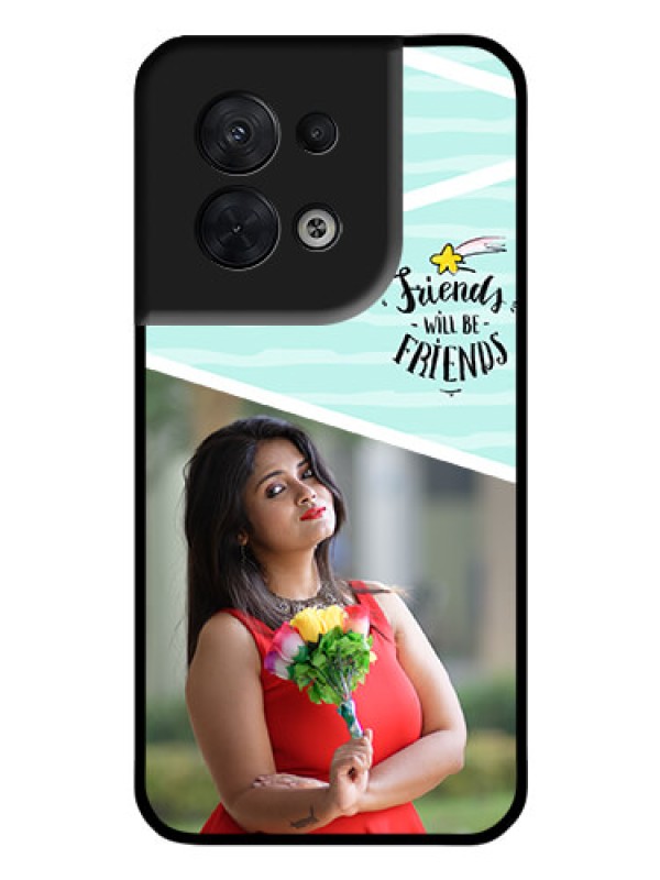 Custom Oppo Reno 8 5G Custom Glass Phone Case - Friends Picture Icon Design