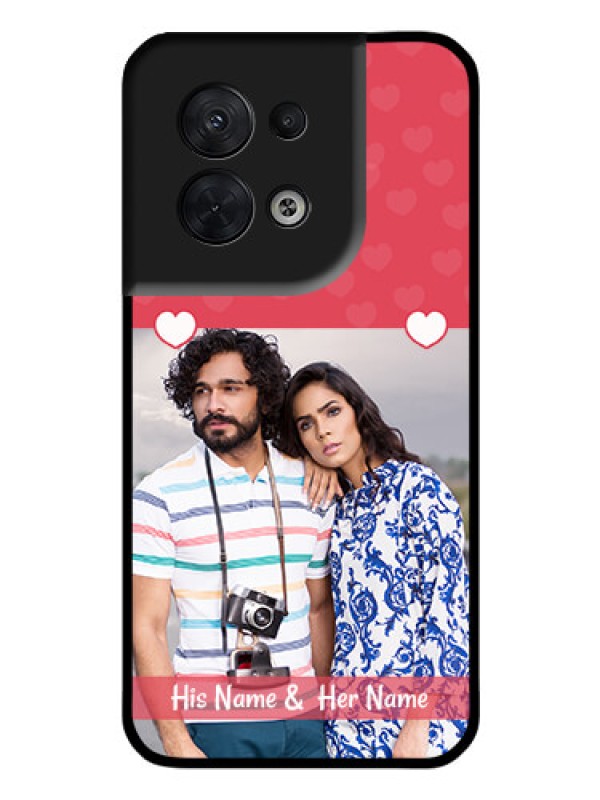 Custom Oppo Reno 8 5G Photo Printing on Glass Case - Simple Love Design