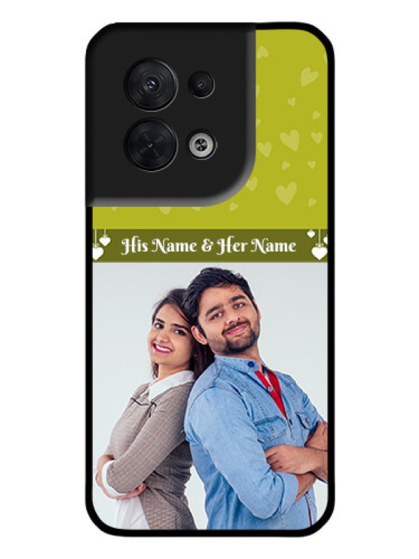 Custom Oppo Reno 8 5G Custom Glass Phone Case - You & Me Heart Design