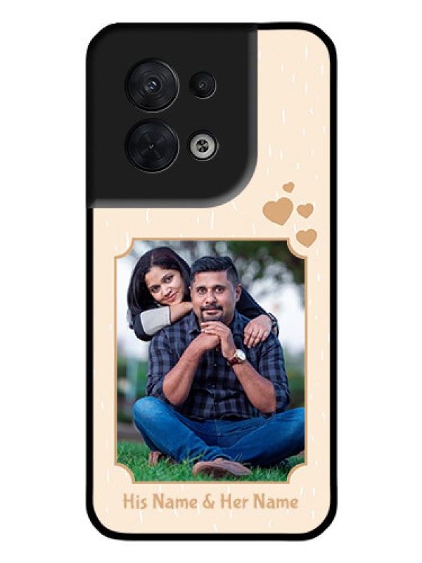 Custom Oppo Reno 8 5G Custom Glass Phone Case - with confetti love design