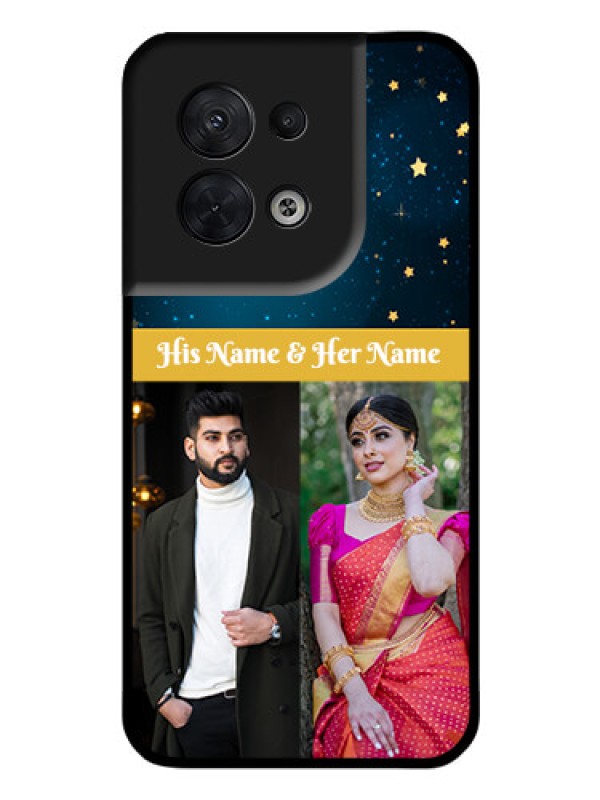 Custom Oppo Reno 8 5G Custom Glass Phone Case - Galaxy Stars Backdrop Design