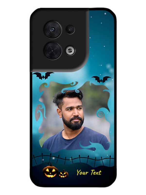 Custom Oppo Reno 8 5G Custom Glass Phone Case - Halloween frame design