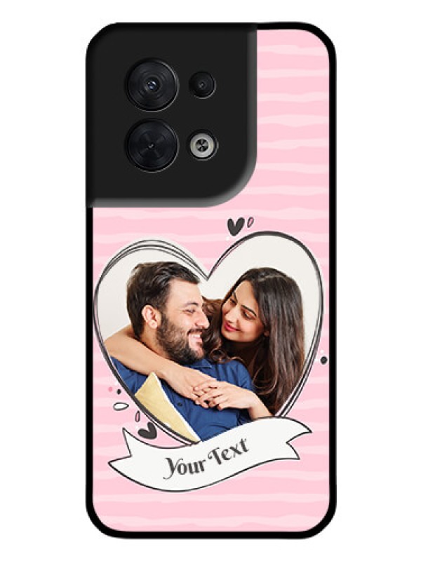 Custom Oppo Reno 8 5G Custom Glass Phone Case - Vintage Heart Design