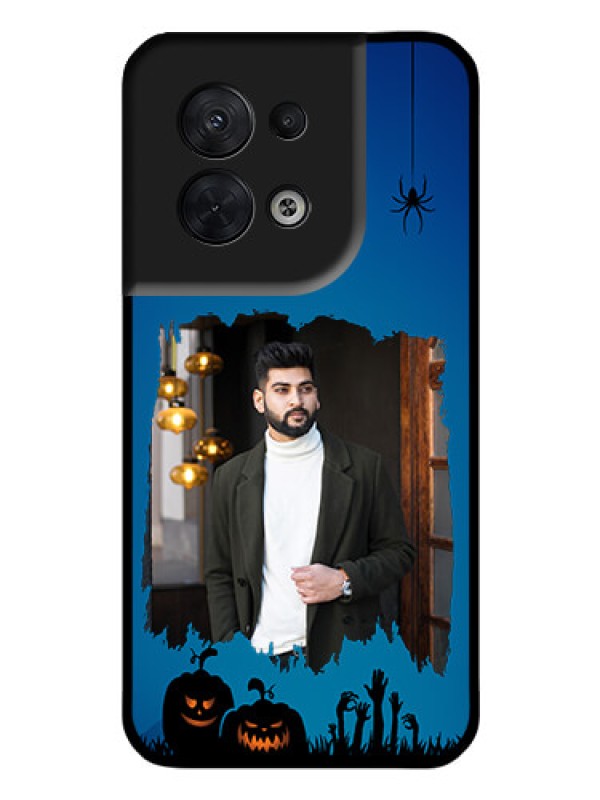 Custom Oppo Reno 8 5G Photo Printing on Glass Case - with pro Halloween design