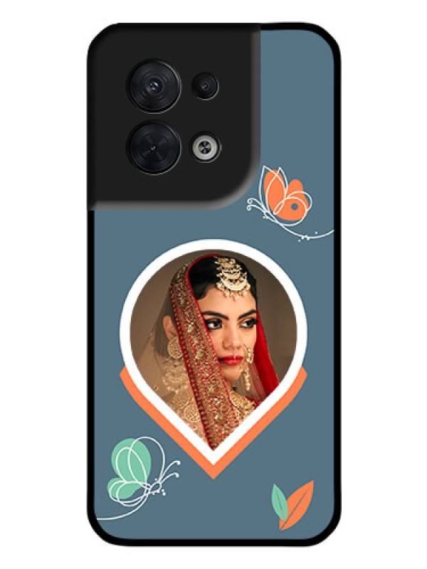 Custom Oppo Reno 8 5G Custom Glass Mobile Case - Droplet Butterflies Design