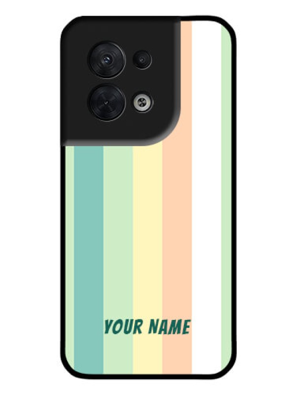 Custom Oppo Reno 8 5G Photo Printing on Glass Case - Multi-colour Stripes Design