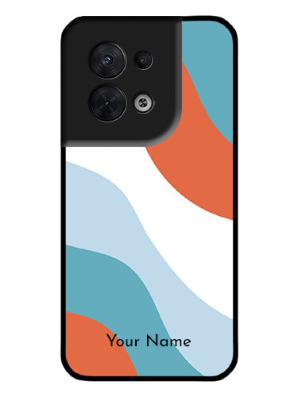 Custom Oppo Reno 8 5G Custom Glass Mobile Case - coloured Waves Design