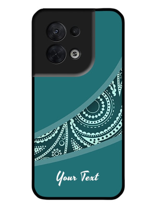 Custom Oppo Reno 8 5G Photo Printing on Glass Case - semi visible floral Design