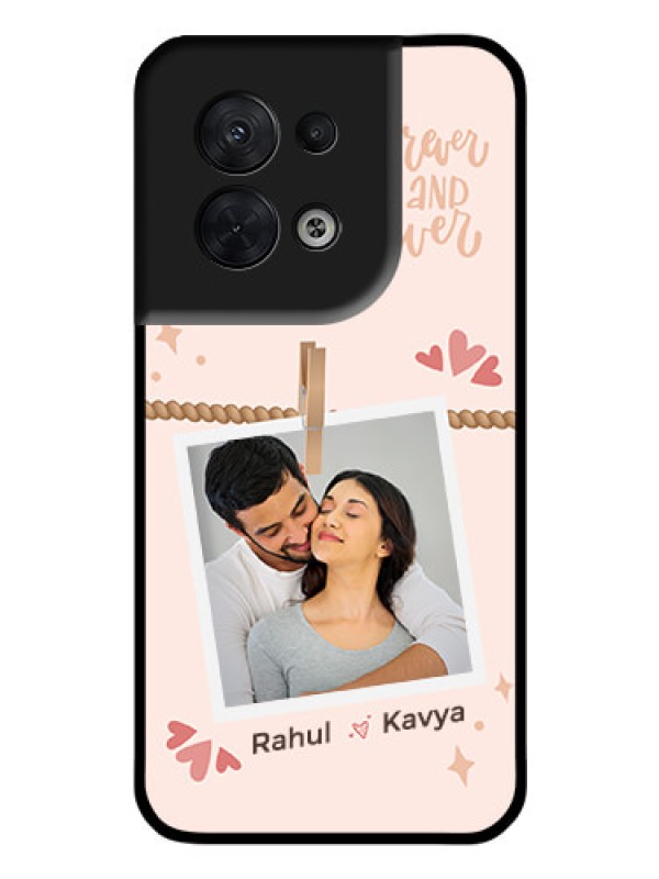 Custom Oppo Reno 8 5G Custom Glass Phone Case - Forever and ever love Design