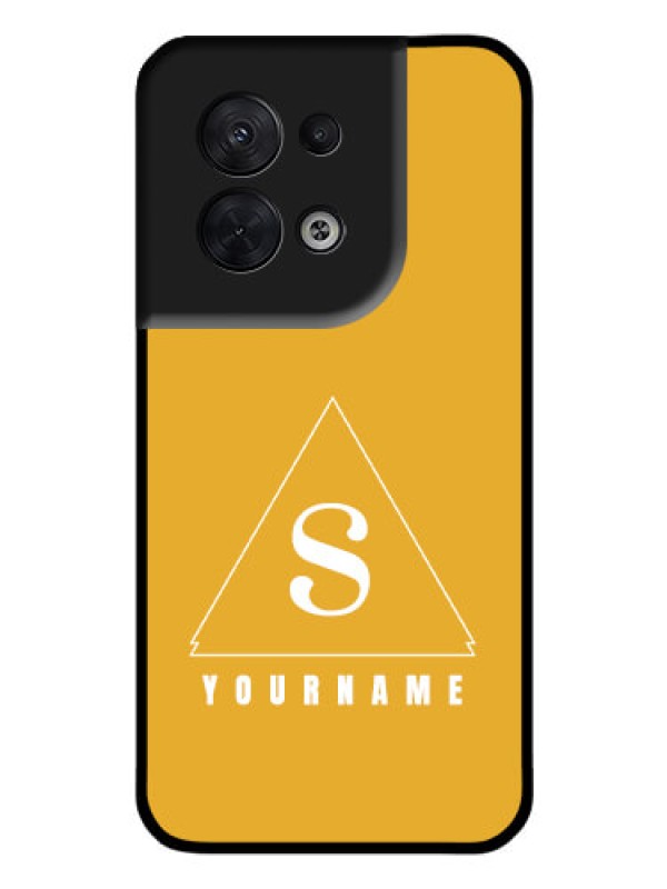 Custom Oppo Reno 8 5G Personalized Glass Phone Case - simple triangle Design