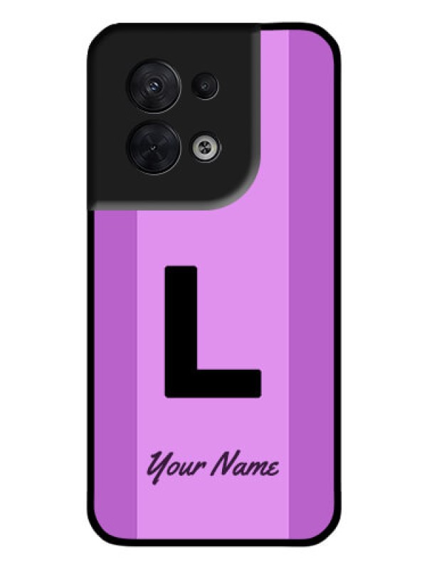 Custom Oppo Reno 8 5G Custom Glass Phone Case - Tricolor custom text Design