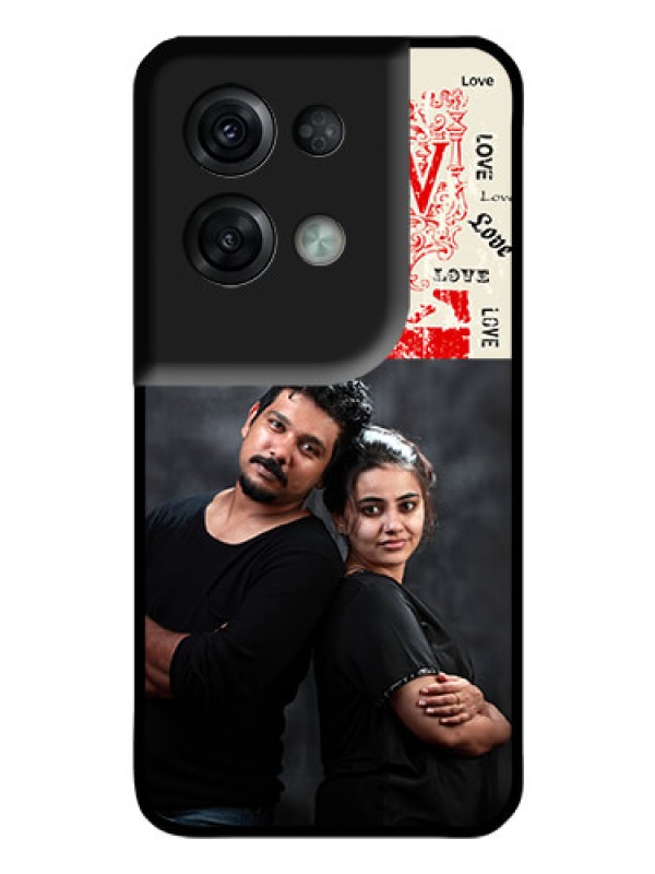 Custom Oppo Reno 8 Pro 5G Photo Printing on Glass Case - Trendy Love Design Case