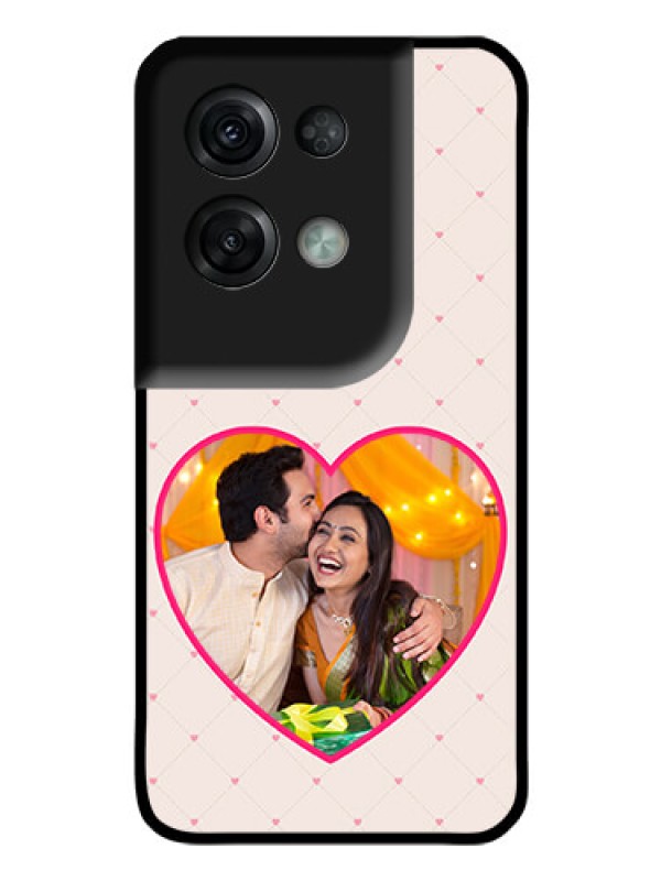 Custom Oppo Reno 8 Pro 5G Custom Glass Mobile Case - Heart Shape Design