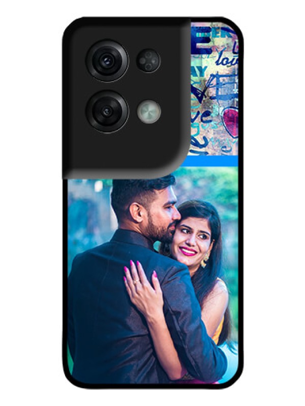 Custom Oppo Reno 8 Pro 5G Custom Glass Mobile Case - Colorful Love Design