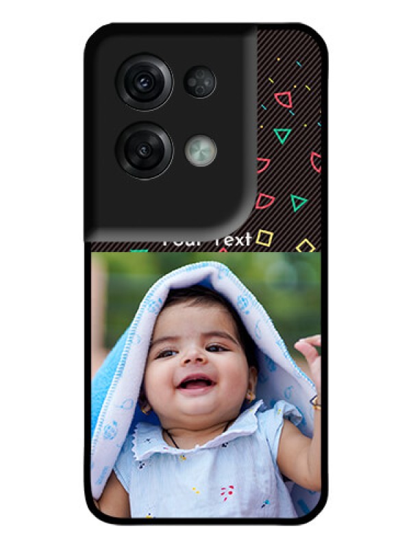 Custom Oppo Reno 8 Pro 5G Custom Glass Phone Case - with confetti birthday design