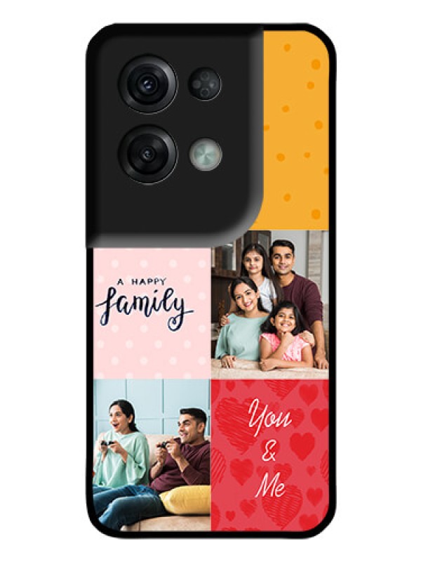 Custom Oppo Reno 8 Pro 5G Personalized Glass Phone Case - Images with Quotes Design