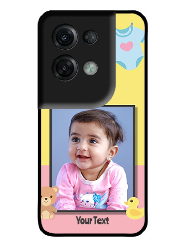 Custom Oppo Reno 8 Pro 5G Photo Printing on Glass Case - Kids 2 Color Design